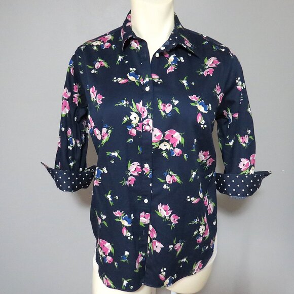 Chaps by Ralph Lauren Floral Button Down Shirt Size 2X - Picture 2 of 11